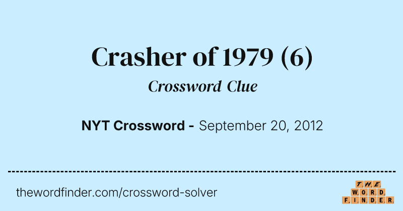 Crasher of 1979 crossword clue image