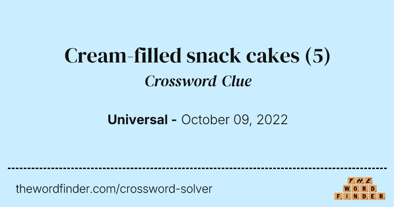 Cream-filled snack cakes crossword clue image