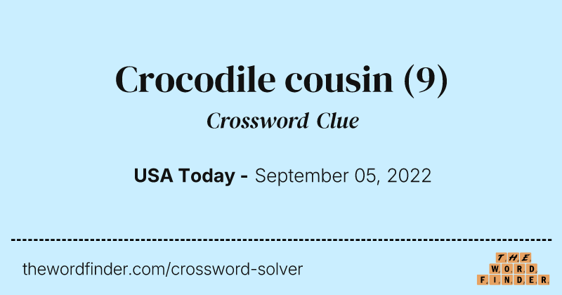 Crocodile cousin crossword clue image