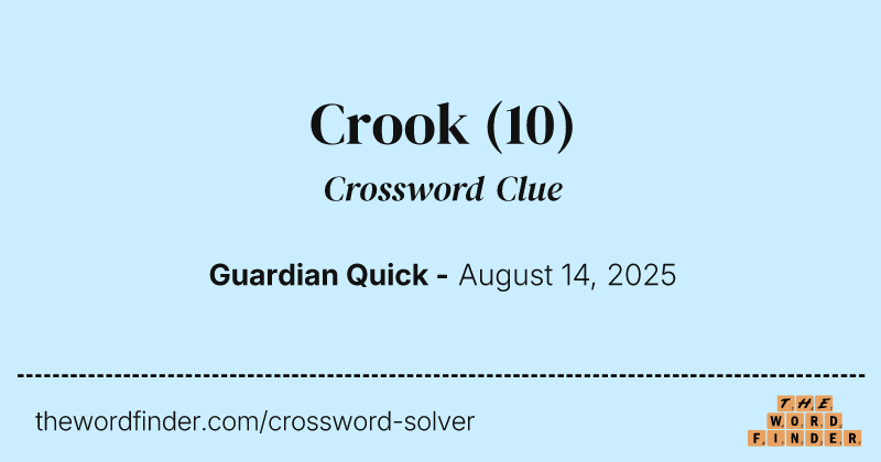 Crook crossword clue image