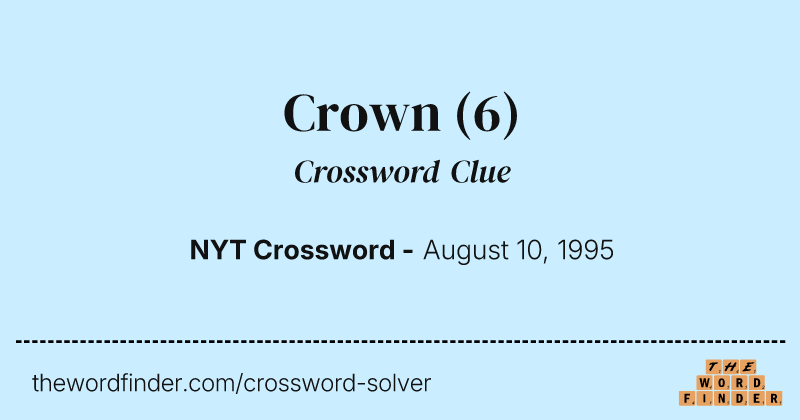 Crown crossword clue image
