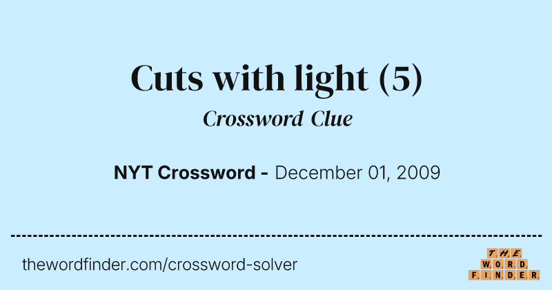 Cuts with light crossword clue image