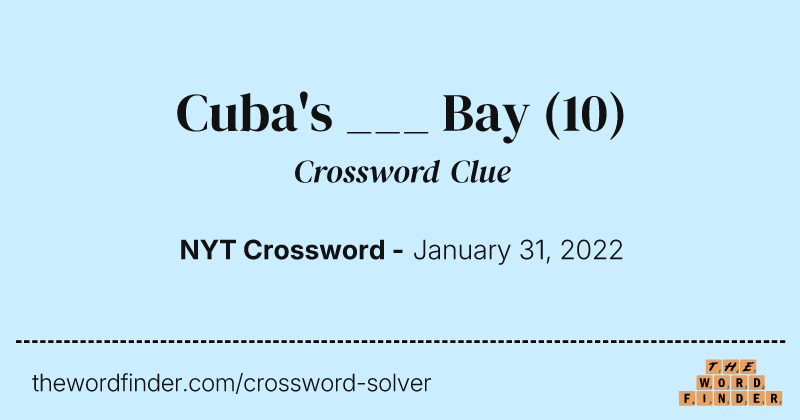 Cuba's ___ Bay crossword clue image