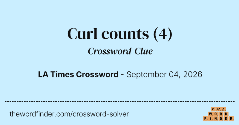 Curl counts crossword clue image