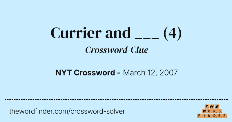 Currier and ___ crossword clue image