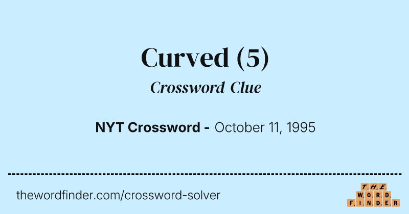 Curved crossword clue image