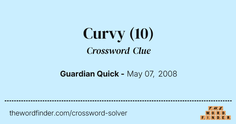 Curvy crossword clue image