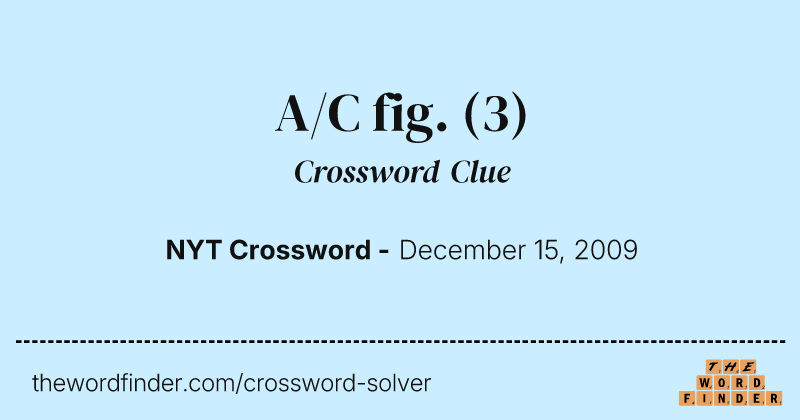 A/C fig. crossword clue image
