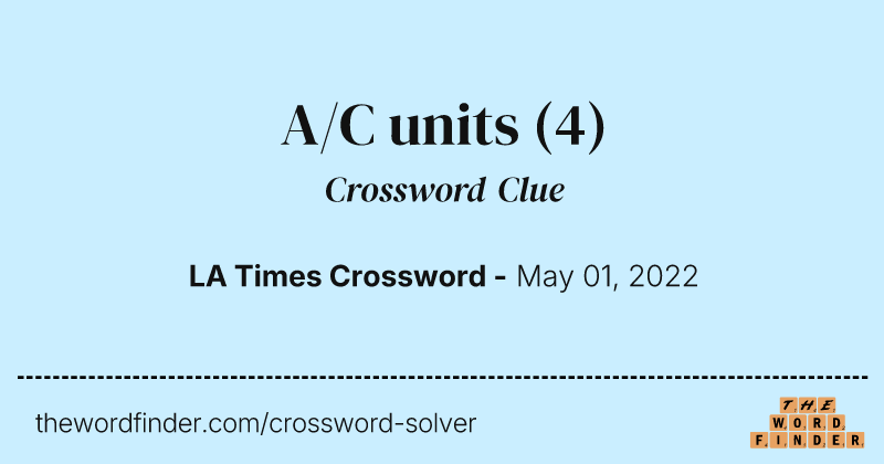 A/C units crossword clue image