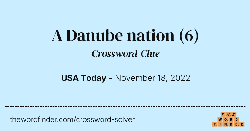A Danube nation crossword clue image