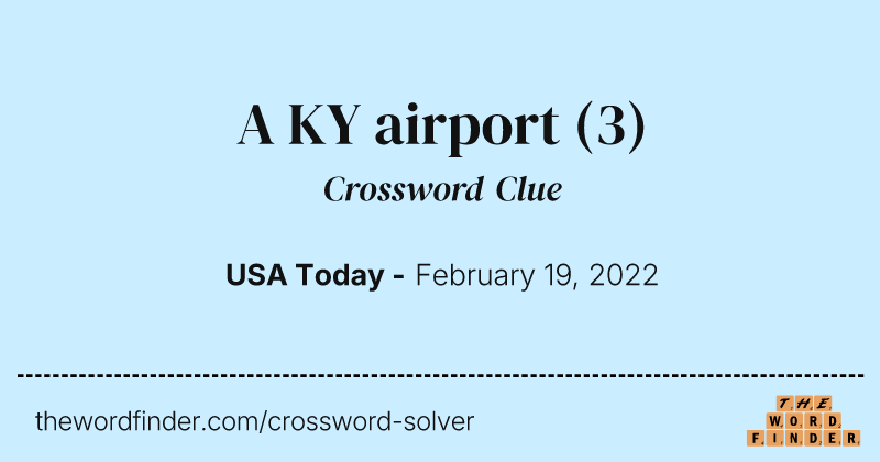 A KY airport crossword clue image