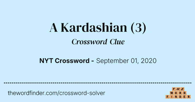 A Kardashian crossword clue image
