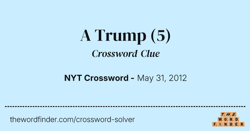 A Trump crossword clue image