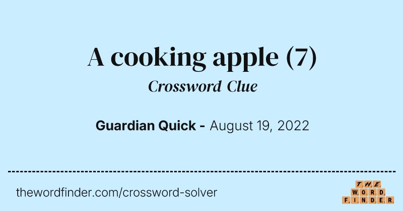 A cooking apple crossword clue image