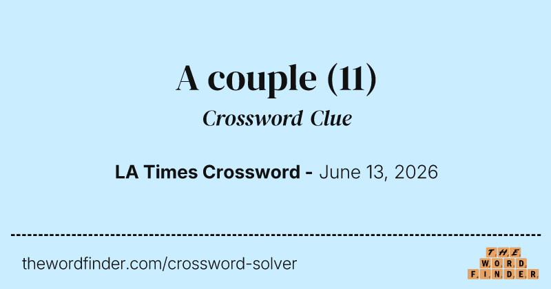 A couple crossword clue image