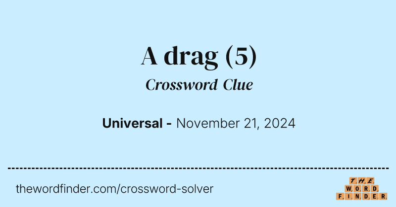 A drag crossword clue image