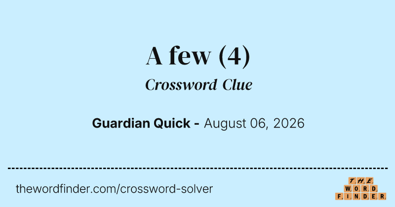 A few crossword clue image