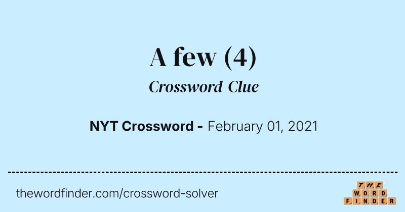 A few crossword clue image