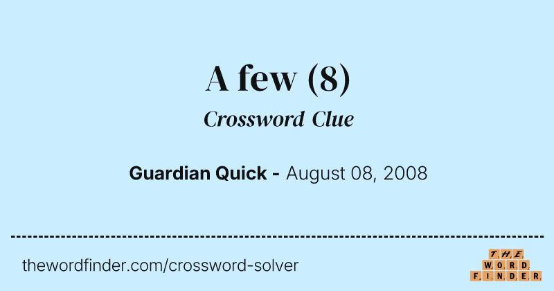 A few crossword clue image