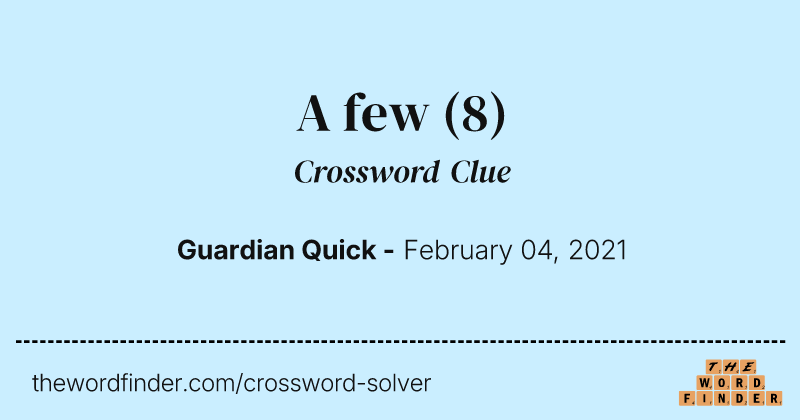 A few crossword clue image