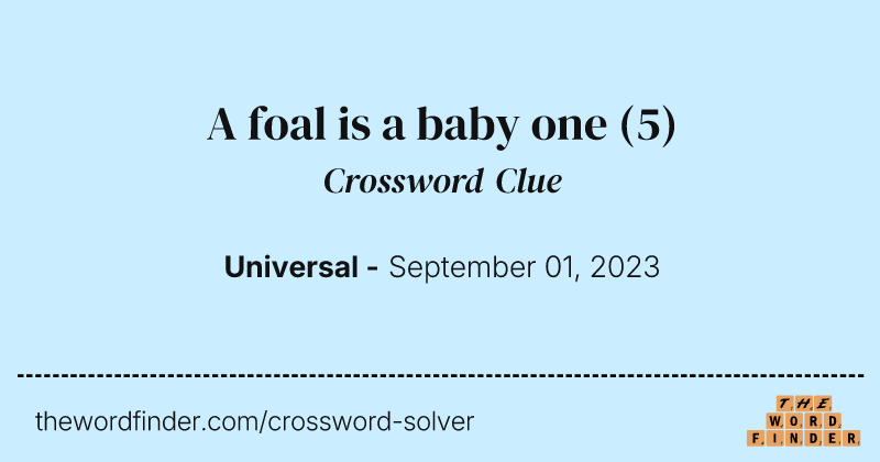 A foal is a baby one crossword clue image