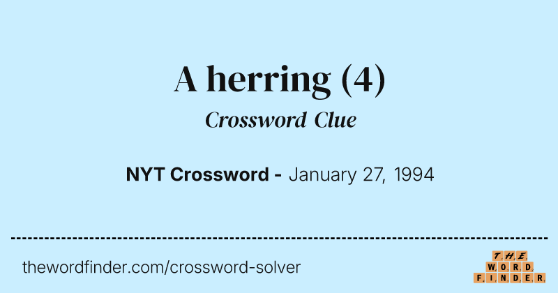 A herring crossword clue image
