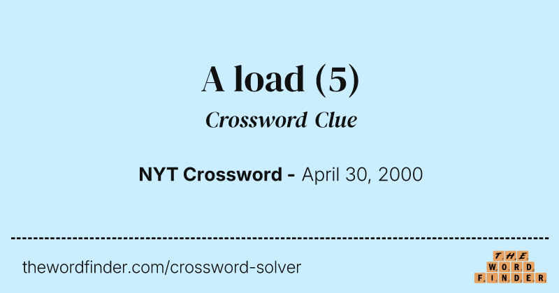 A load crossword clue image
