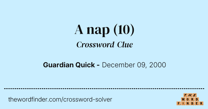 A nap crossword clue image