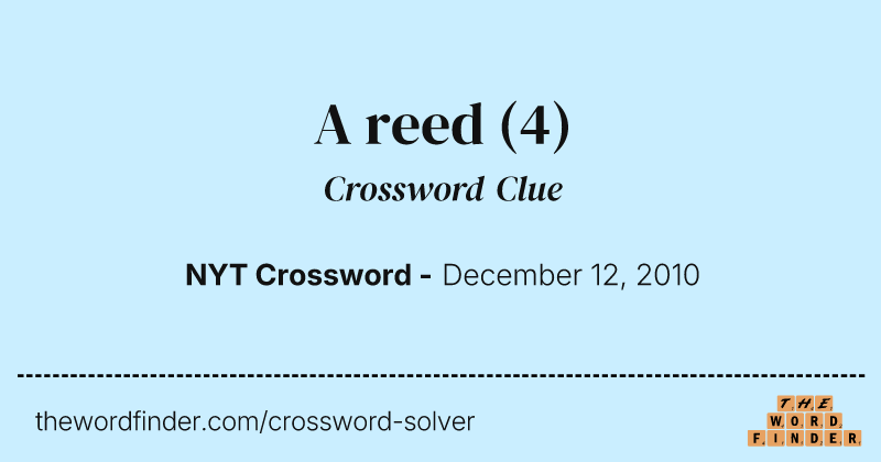 A reed crossword clue image