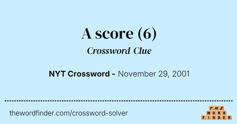 A score crossword clue image