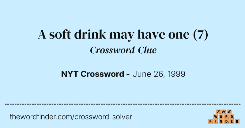 A soft drink may have one crossword clue image
