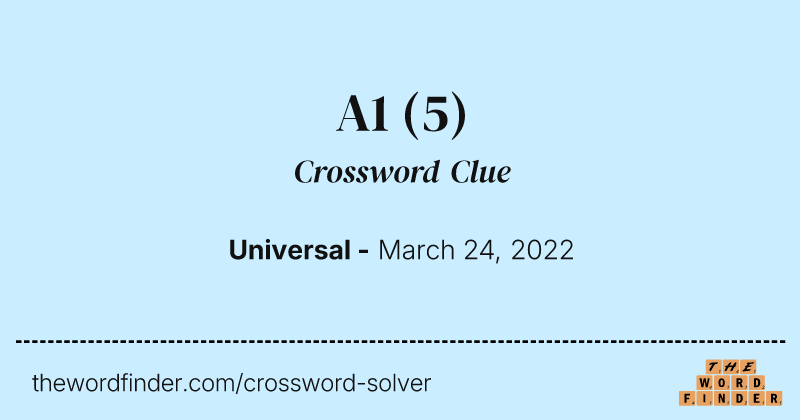 A1 crossword clue image