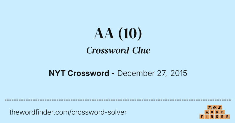 AA crossword clue image