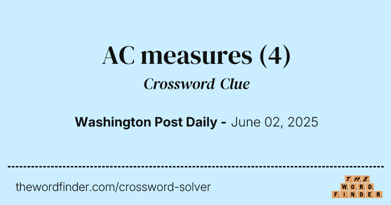 AC measures crossword clue image