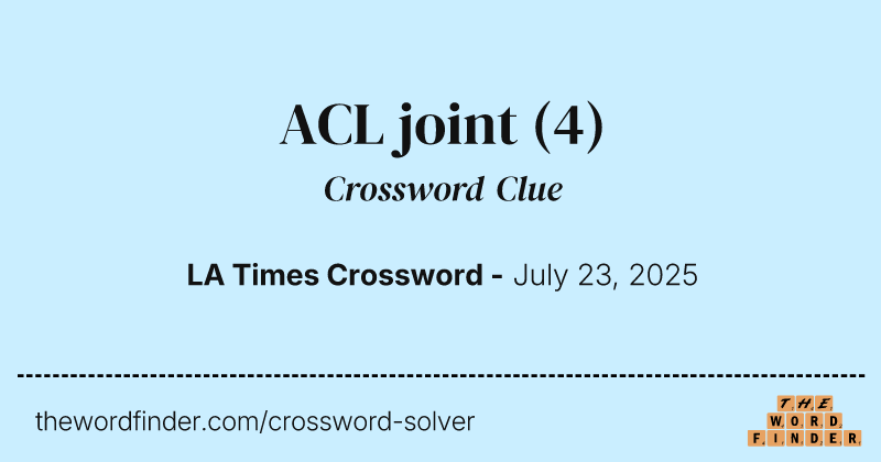 ACL joint crossword clue image