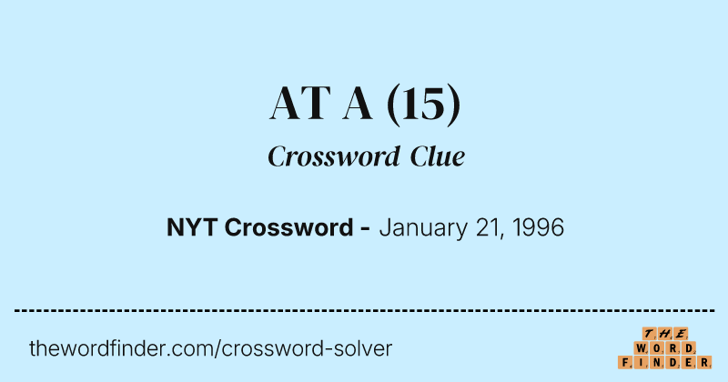 AT A crossword clue image
