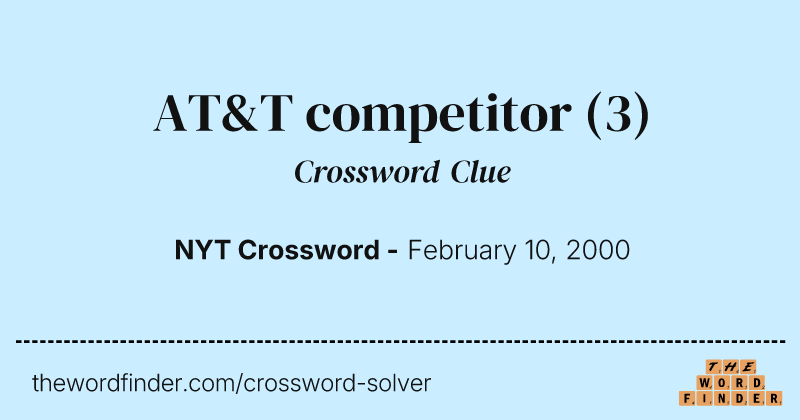 AT&T competitor crossword clue image