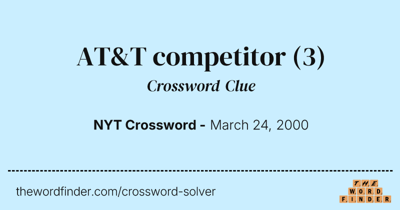 AT&T competitor crossword clue image
