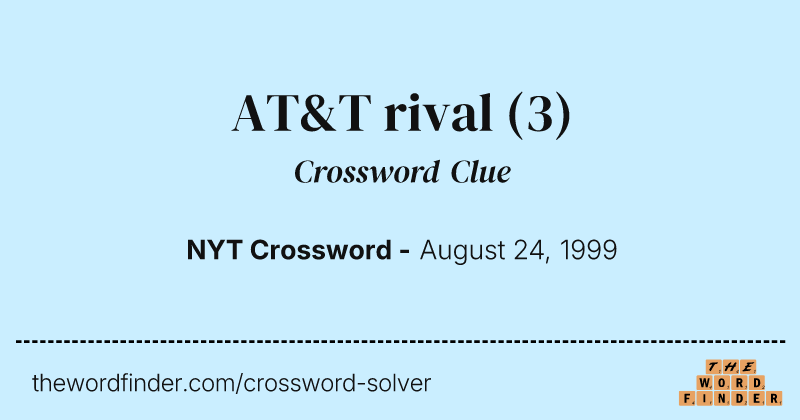 AT&T rival crossword clue image