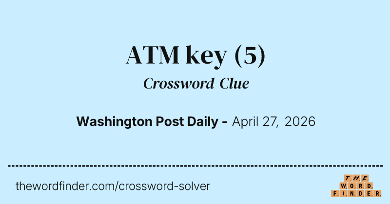 ATM key crossword clue image