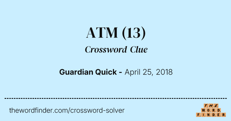 ATM crossword clue image