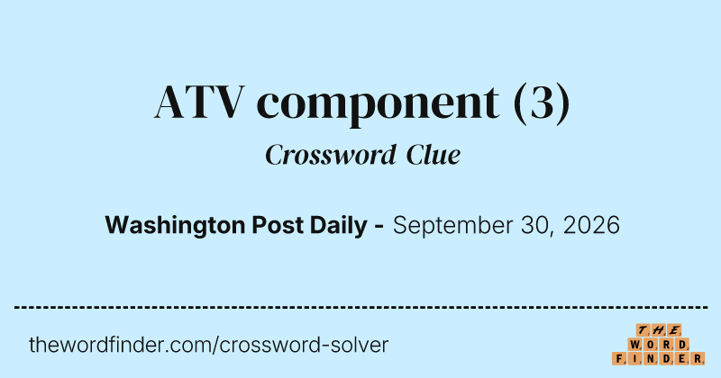 ATV component crossword clue image