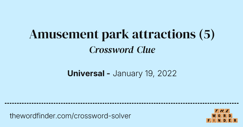 Amusement park attractions crossword clue image