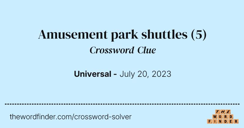 Amusement park shuttles crossword clue image