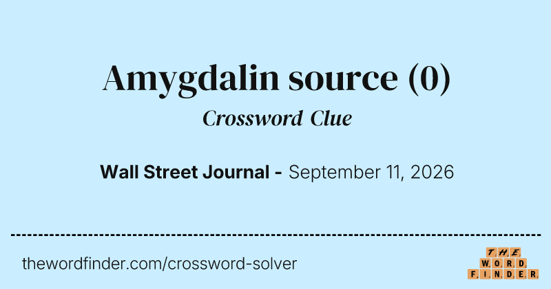 Amygdalin source crossword clue image