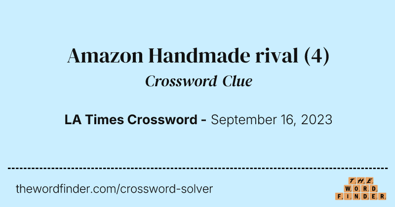 Amazon Handmade rival crossword clue image
