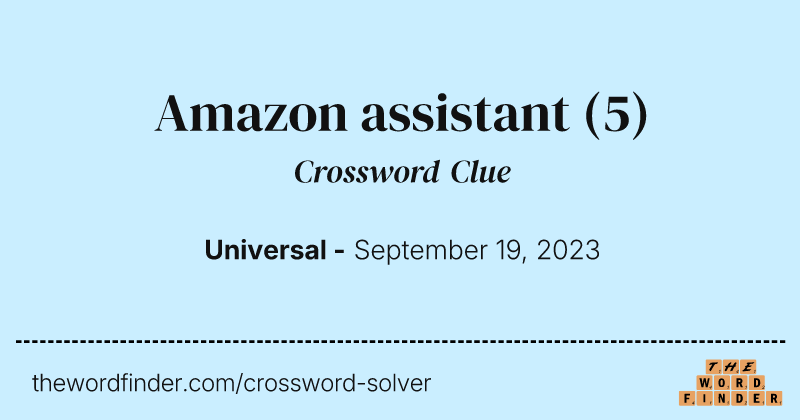 Amazon assistant crossword clue image