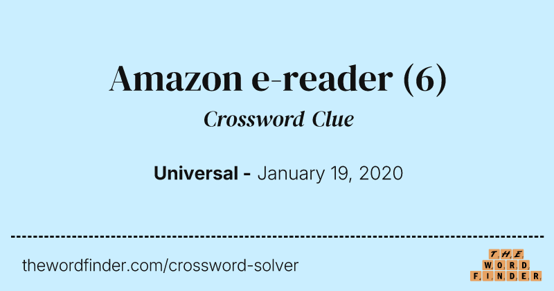 Amazon e-reader crossword clue image