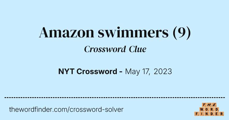 Amazon swimmers crossword clue image