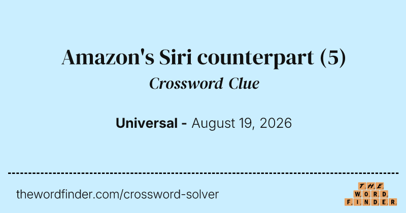Amazon's Siri counterpart crossword clue image